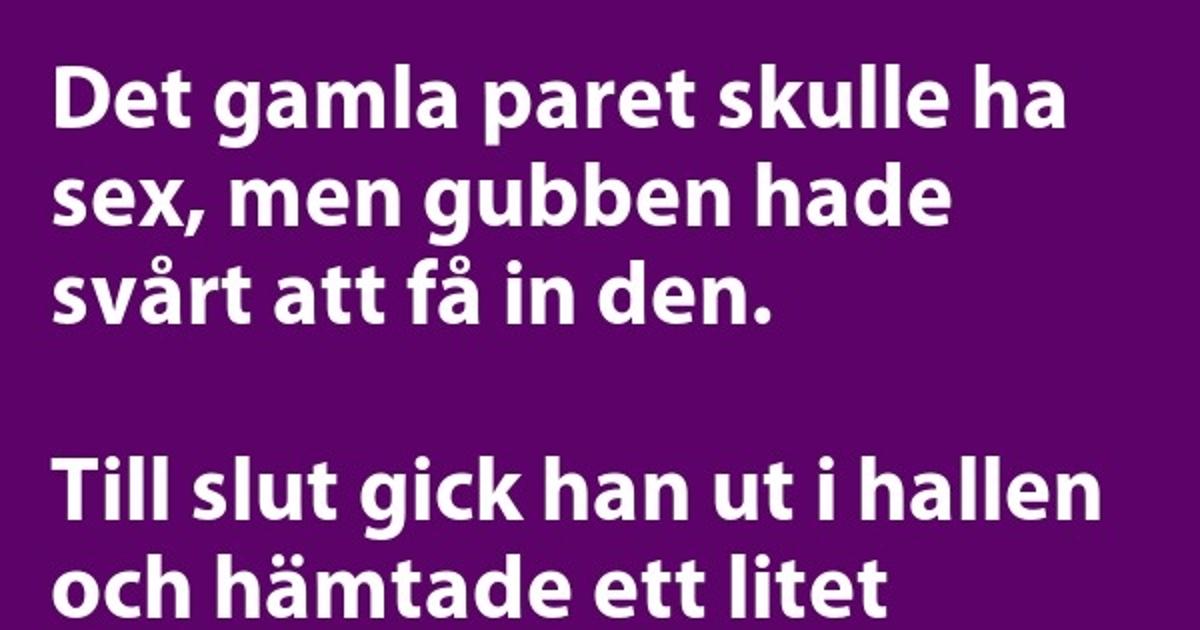 Det gamla paret skulle ha sex…