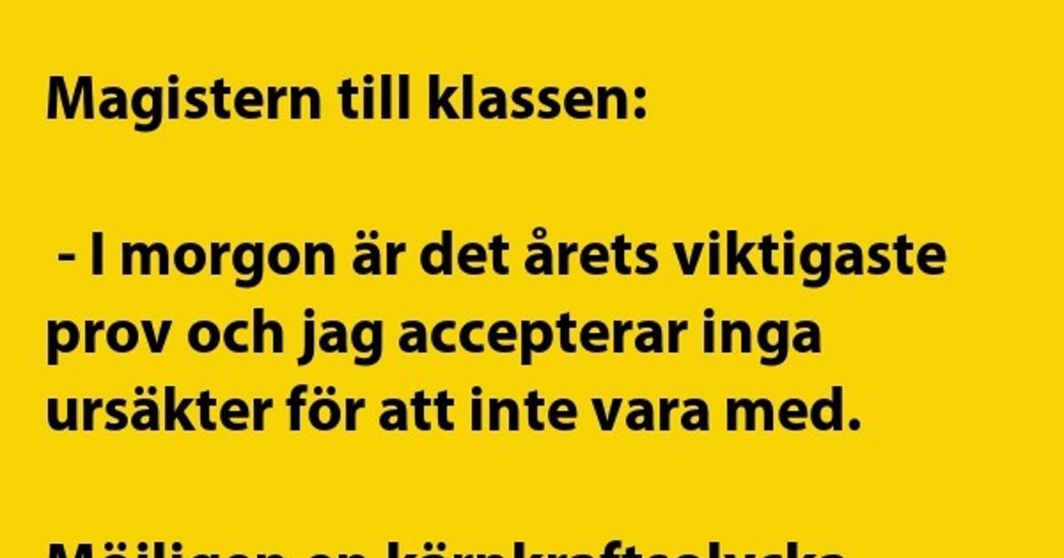 Magistern till klassen…