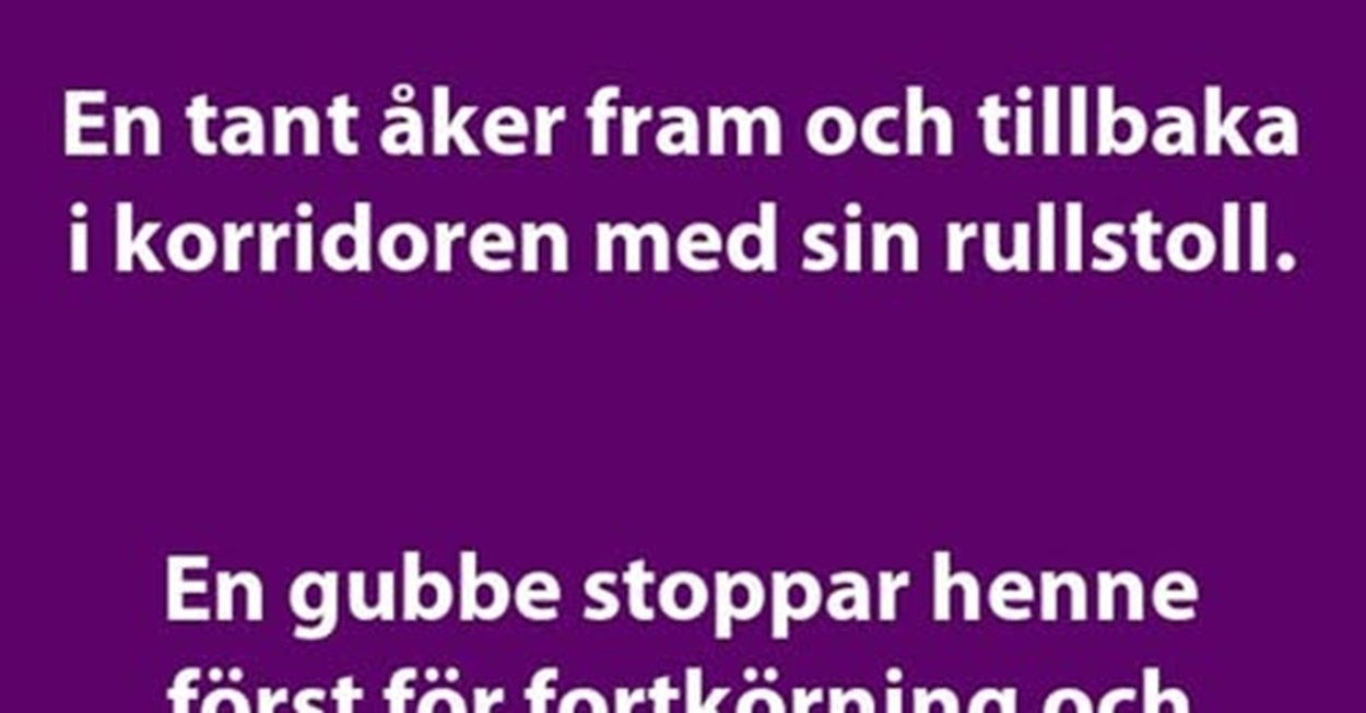 En tant åker fram och tillbaka…