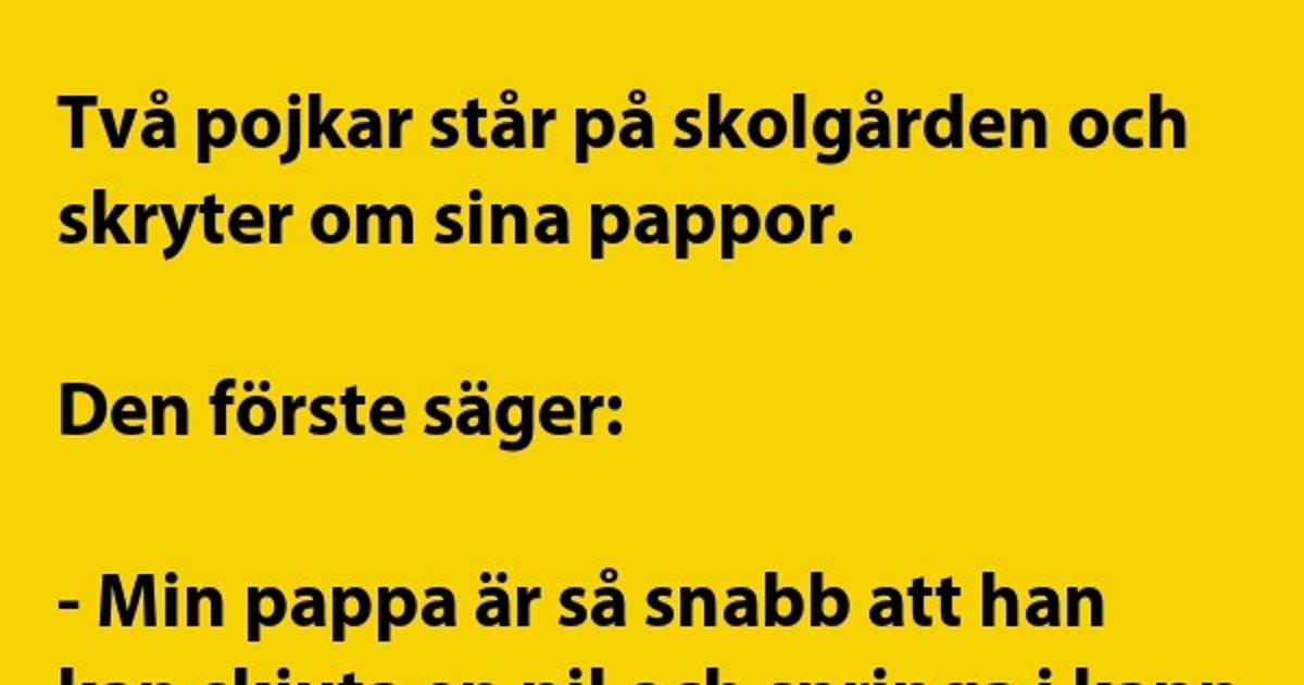 Två pojkar står på skolgården…
