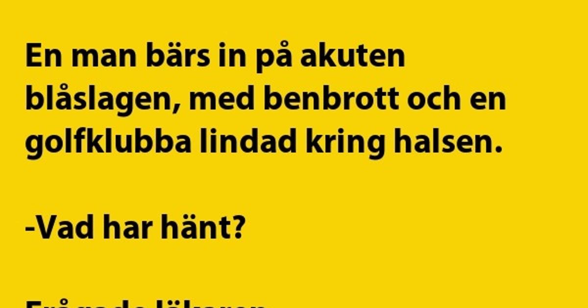 En man bärs in på akuten med…