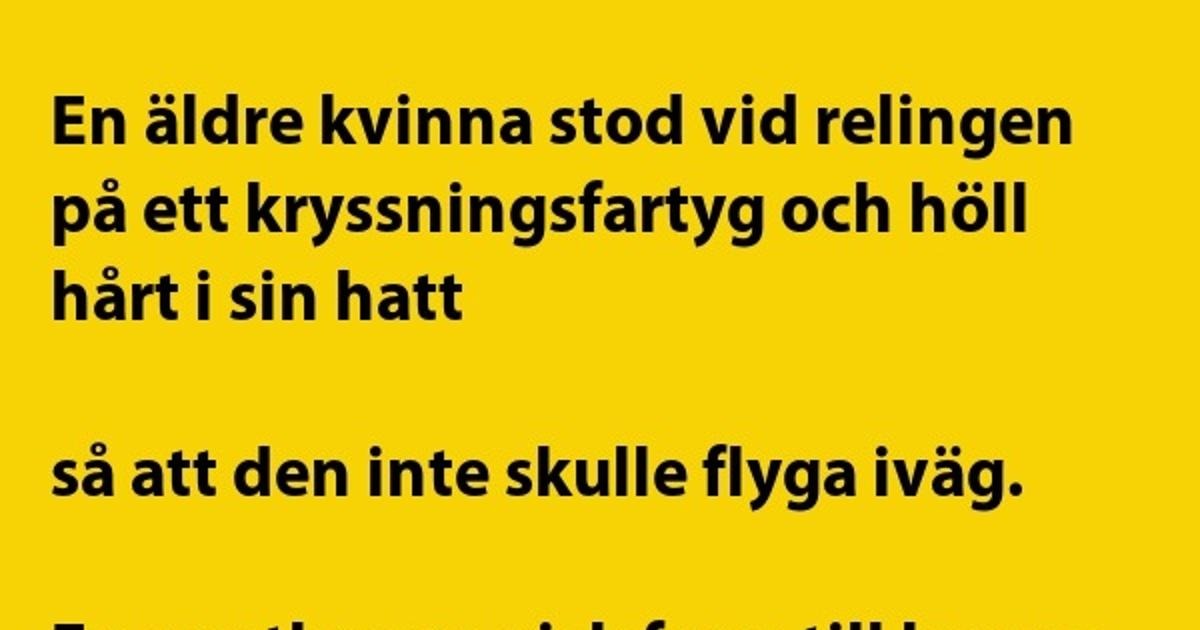 En äldre kvinna stod vid…