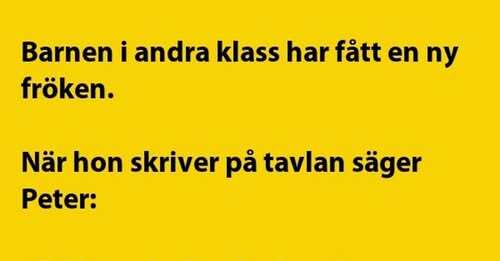 Barnen i andra klass har fått en ny fröken…